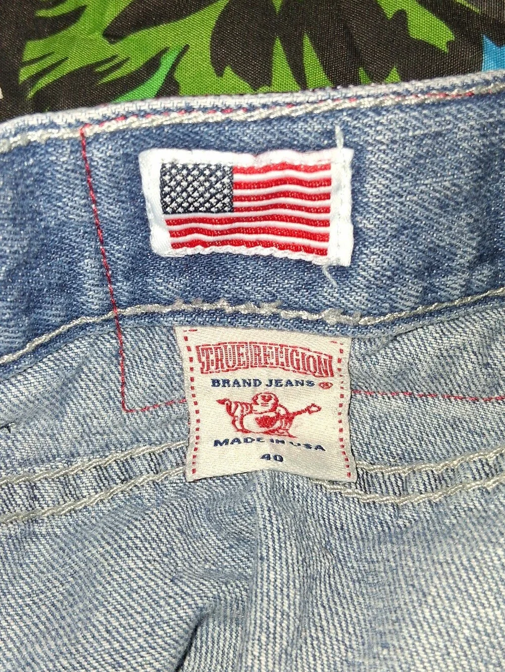 True Religion Geno Supert Carpenter Blue Jean Denim Shorts
